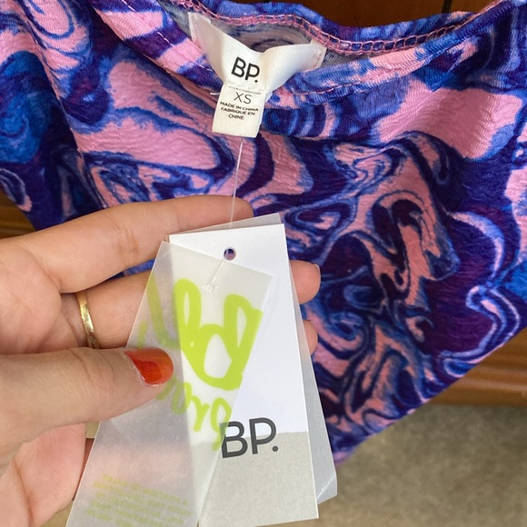 NWT Pink and Blue Mini Dress - Picture 2 of 3